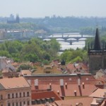Widok na Pragę ze wzgórza Hradczany